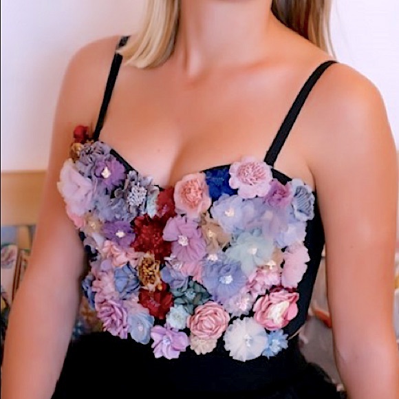 Applique Floral Corselets Bralette - Picture 10 of 13